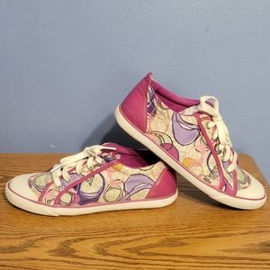 Coach Pink Poppy Barrett Sneakers - Size 9